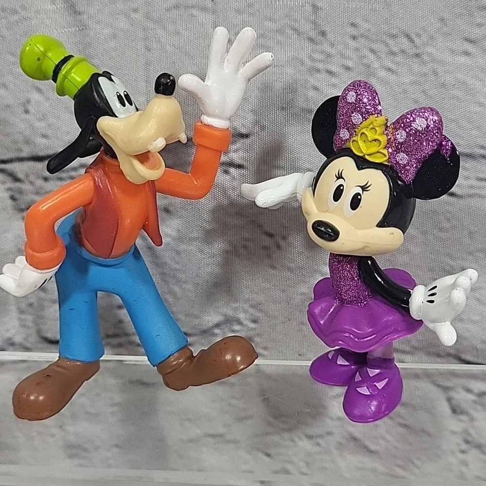 Disney Characters Lot Of 7 Figures Crossleg Goofy Pluto Minnie Mickey Mouse‎